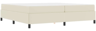 vidaXL Bettgestell mit Matratze Creme 200x200 cm Kunstleder 3399021