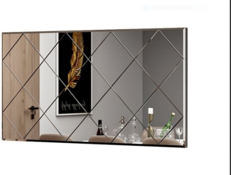 ibonto Wandspiegel Spiegel modern rechteckig Designspiegel Karo für Flur & Schlafzimmer (1-St)