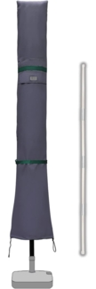 Sekey Sonnenschirm Schutzhülle mit Stab, Abdeckhauben für Ø 350cm / 200x300 cm Gartenschirm mit Belüftungsöffnungen, Abdeckung für Marktschirm / Balkonschirm, 100% Polyester, wasserdicht, Dunkelgrau