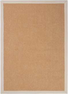 carpetfine Sisalteppich Sisal, rechteckig, Höhe: 5 mm, mit farbiger Bordüre, Anti Rutsch Rückseite
