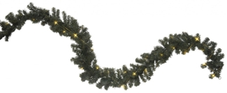 Star Trading 612-18 Weihnachtsdekoration GIRLANDE OTTAWA LED 60X0,064W Kunststoff, Stahl grün L:500cm B:10cm H:20cm IP44