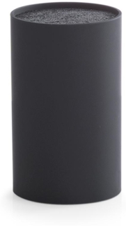 ZELLER PRESENT Messerblock Kunststoff mit Borsteneinsatz 18cm Ø11cm schwarz