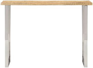 Konsolentisch, Beistelltisch, Konsole mit Baumkante 105x33x76 cm Massivholz Mango