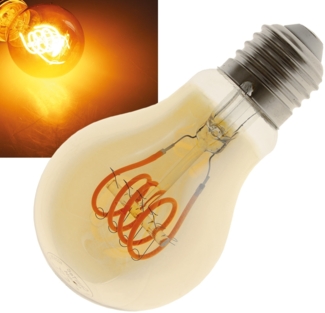 LED Glühlampe E27 "Vintage G70" 2200k, 249lm, 230V/4W, warmweiß/amber