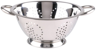 Urban Living Nudelsieb Edelstahl Abtropfsieb Sieb Gemüsesieb Durchschlag Sieher, (1-St, in Silber), mit zwei Griffen - Größe: (L x B x H) 30 x 24 x 11 cm