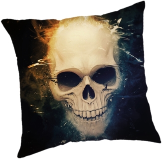 Skull Kissenhülle 45x45 cm Zierkissen Bezug Sofa Dekokissen Polyester