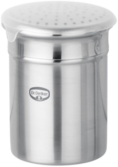 Puderzuckerstreuer Kakaostreuer Zuckerstreuer Grob Edelstahl 1963 Dr. Oetker