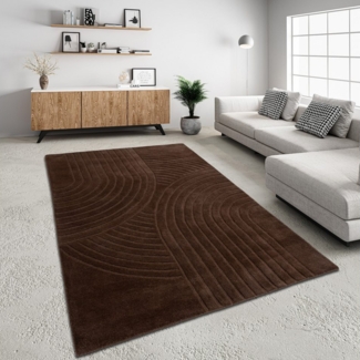 my home Wollteppich Gabbo Design, Handweb Teppich, reine Wolle, handgewebt, rechteckig, Höhe: 14 mm, Hoch-Tief-Effekt, reine Wolle, Scandi-Look, Naturfaser, Handarbeit