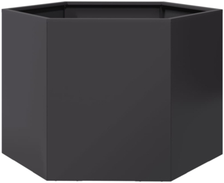 vidaXL Pflanzkübel Schwarz Sechseckig 69x60x45 Stahl 851122