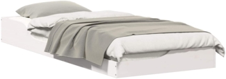 vidaXL Bettrahmen Weiß 100 x 220 cm Massives Kiefernholz 873416