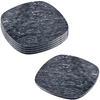 5 Stück Buffetplatte aus Marmor - 25 x 25 cm