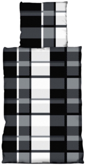 Leonado Vicenti Bettwäsche Winter flauschig warm, Fleece, 2 teilig, kuschelig weich, Kariert mit Ornamenten