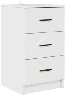 vidaXL Nachttisch Hochglanz-Weiß 38 x 38 x 66 cm Holzwerkstoff 883378