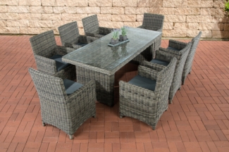 CLP Polyrattan Sitzgruppe Fontana XL,grau-meliert eisengrau