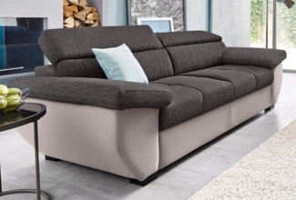 COTTA 2,5-Sitzer Speedway, Big-Sofa mit Kopfteilverstellung