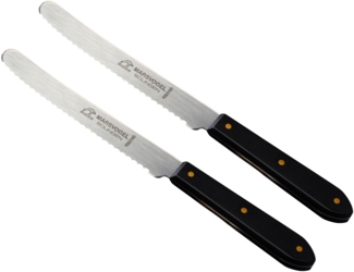 Marsvogel | Tafelmesser POM | Schwarz | mit Wellenschliff | Made in Solingen | ideal auch als Tomatenmesser