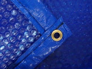 Solarplane mit Randverstärkung [oval | 900 x 450 cm | 400 µ]