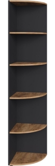 Vicco Eckregal Ecki, Anthrazit/Goldkraft Eiche, 40 x 180.6 cm