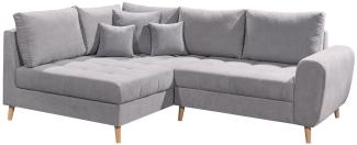 Bega Ecksofa ALICE in Stoff lichtgrau inkl. Nosagunterfederung 249x175 cm