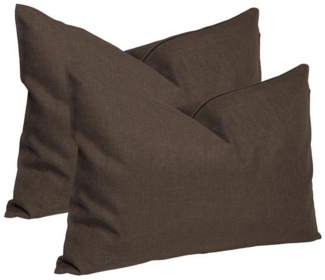 Haus und Deko Kissenbezug Kissenbezug 2er Set Struktur Leinenoptik Kissenhülle Deko Kissen Doppe, (2 Stück)
