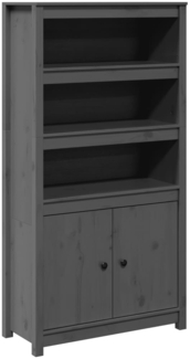 vidaXL Highboard Grau 80x35x154 cm Massivholz Kiefer 823521