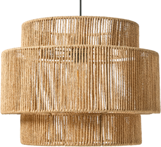 Hängeleuchte WOKIRO Papierschnur Naturfarben