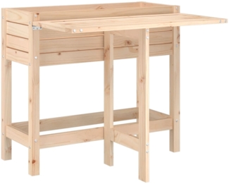 vidaXL Pflanzkübel mit Klapptisch Massivholz Kiefer 825121