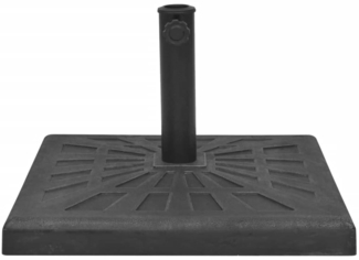 vidaXL Sonnenschirmständer Harz Quadratisch Schwarz 19 kg 43659