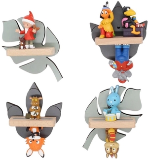 Boarti Wandregal Regal Blätter 4 teiliges Set Kinder Tonies Figuren