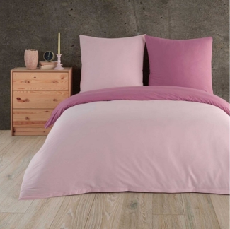 Buymax Bettwäsche Wendebettwäsche, Renforcé, 2 teilig, Premium 100% Baumwolle Bettbezug-Set 135x200 cm mit Reißverschluss