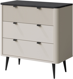 Kommode Rotevio 3S RE11 (Farbe: Cashmere / Cashmere + Steingrau)