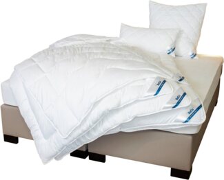 Beco Microfaserbettdecke + Microfaserkissen Royal Soft Duo, Bettdecken-Set mit Kopfkissen, 135x200 cm, Sommer oder Winter