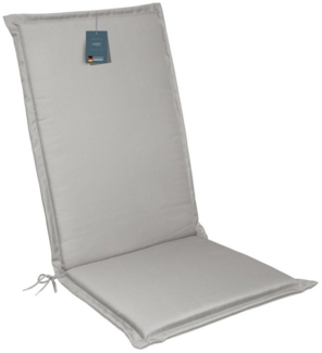LILENO HOME Hochlehnerauflage Gartenstuhl Auflage, bequeme Sitzauflage für Gartenmöbel, Stuhlkissen, (1er Set), Polsterauflage Grau, Stuhlauflagen, Auflagen Hochlehner