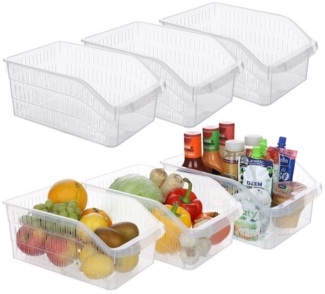 astor24 Aufbewahrungsbox 3er Set Kühlschrank Organizer Aufbewahrungs Box Korb Kiste Vorratsbehä (3er Set, 3 St), BPA-frei, leicht zu reingien, für Küche, Kühlschrank und Haushaltsraum