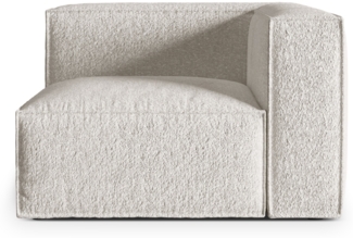 Micadoni Eckmodul Nuria 1-Sitzer Boucle Grau Beige Melange