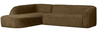 Ecksofa Sloping aus Struktursamt Links, Brass