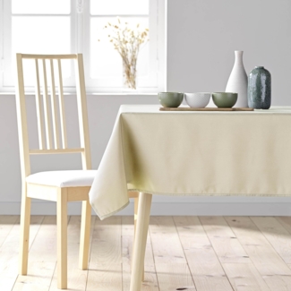 Douceur d'Intérieur, Tischdecke, rechteckig (140x250 cm) Essentiel Natur, Polyester