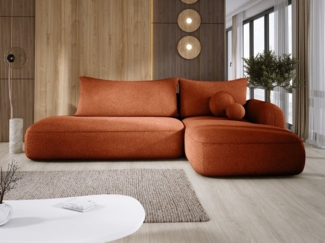 Luxusbetten24 Schlafsofa Designer Sofa Babu Bouclé, mit Stauraum und Schlaffunktion