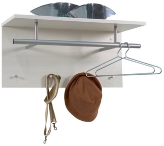 Wandgarderobe Garderobenhaken Wandpaneel Kleiderständer SPOT Weiss