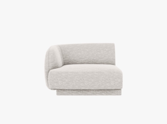 Micadoni Eckmodul Miley 1-Sitzer Chenille Hellgrau Links