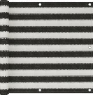 vidaXL Balkon-Sichtschutz HDPE 90x300 cm Anthrazit und Weiß 310852