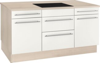OPTIFIT Kücheninsel Bern, Stellbreite 160x95 cm mit höhenverstellbaren Füßen, mit Metallgriffen