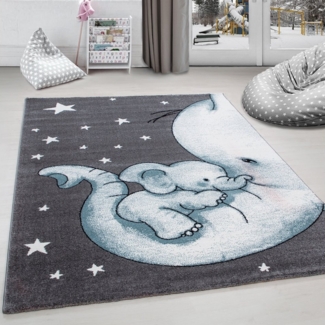 Carpettex Kinderteppich Elefant-Design, Läufer, Höhe: 11 mm, Kinderteppich Elefant-Design Baby Teppich Kinderzimmer Pflegeleicht