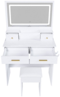 ANYSUN Schminktisch Kosmetiktisch mit LED-Beleuchtung, einstellbare Helligkeit (Set, 2er Set), Breite 80 cm