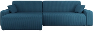 Ecksofa Pixalo L Cord Maxi mit Bettkasten und Schlaffunktion (Farbe: Poso 05)