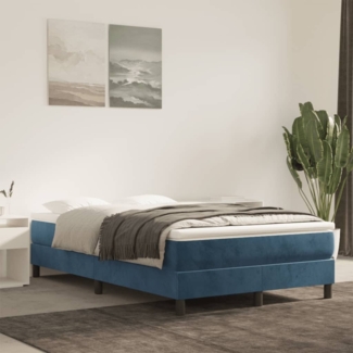 vidaXL Taschenfederkernmatratze Dunkelblau 120x220x20 cm Samt 4016616