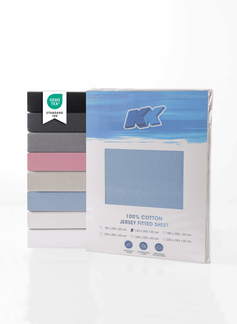 Jersey Spannbettlaken Baumwolle 140x200+30 cm, diverse Farben Hellblau