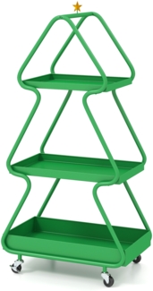 3-stufiger Servierwagen in Weihnachtsbaum-from Rollwagen mit Stern Küchenwagen auf Rollen