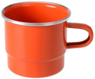 Stapelbecher emailliert 8 cm rot-orange