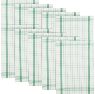 REDBEST Geschirrtuch Geschirrtuch 10er-Pack, Halbleinen Karo